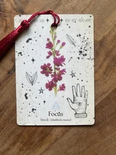 Green Witch Oracle Tarot Bookmark Botanical Garden Magick Card Deck #35 Focus
