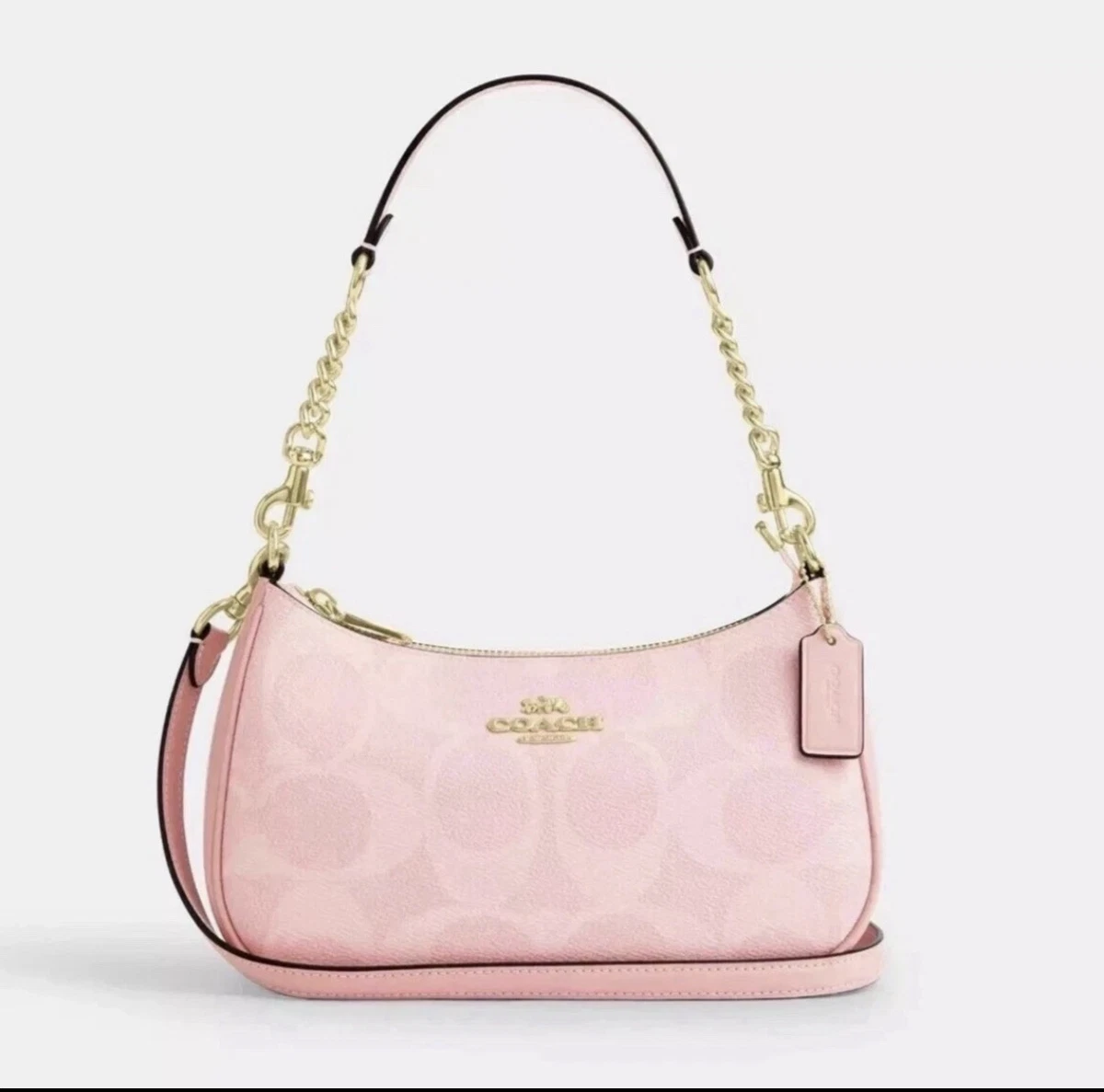 COACH コーチ ハンドバッグ シグネチャー ピンク PVC レザー Y2K Coach 