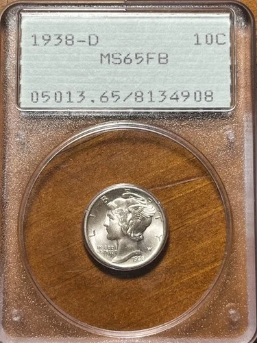 1938 D MS65 Rattler Mercury Dime