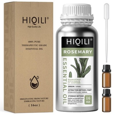 HIQILI Rosemary Oil for Hair Growth, Add to Shampoo & Conditioner, 100% Pure ...