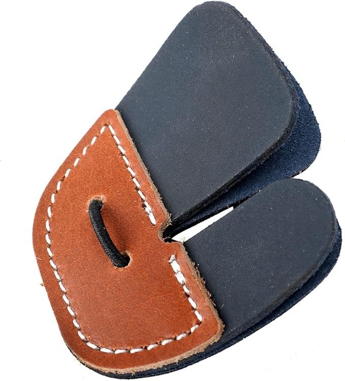 3 Finger Leather Archery Tab – Traditional Bow Finger Protection Gear