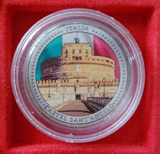 2 Euro Farbauflage Italien Engelsburg