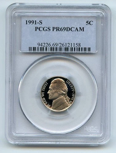 1991-S Jefferson Nickel Proof — photo from another recent sale