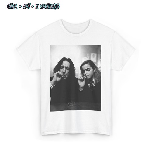 Camiseta Unisex Fan Harry Potter, Camisa Hermione and Snape Beber y Fumar, - Imagen 11 de 19