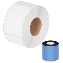4.50" x 1181' Black Thermal Transfer Ribbons- Wax
