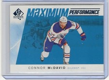 2024-25 ud sp authentic authentic maximum performance blue MP-18 connor mcdavid