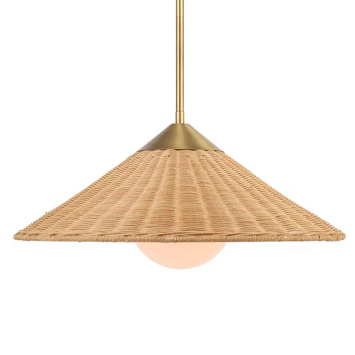 Uttermost Phuvinh 1 Light Rattan Shade Pendant - Picture 1 of 2