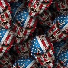Thin US Flag Skulls 24 - 18"x46" Hydrographic Film Hydro Dipping
