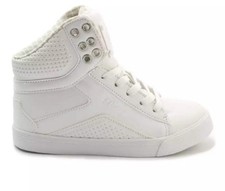 Dance Hip Hop Shoes Pastry Adult 6.5M High Tops Leather white
