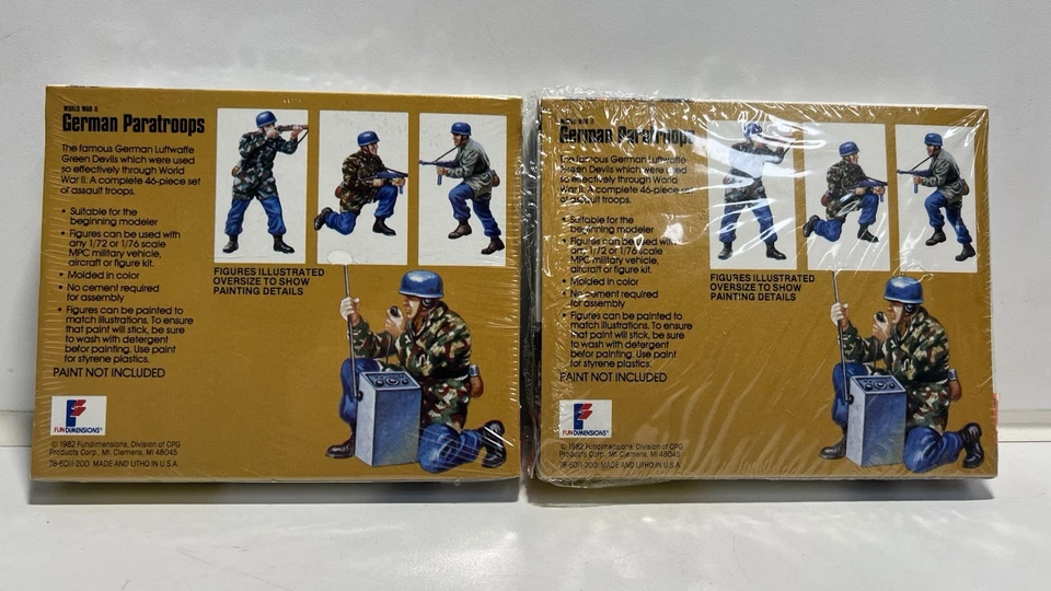 MPC Paracaidistas Alemanes Segunda Guerra Mundial Soldados de Plástico 46 Piezas 6011 SIN/OO Lote Sellado 2 Foto 2 de 4