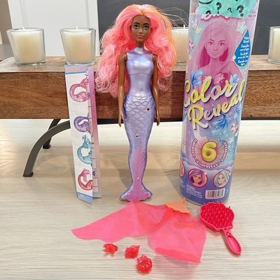 Mattel Barbie Color Reveal Mermaid Series Doll & Accessories with 6 Surprises