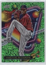 2023 Topps Cosmic Chrome Green Space Dust Refractor 11/75 Triston McKenzie 14dq