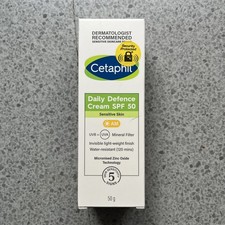 Cetaphil Daily Defence Cream Sensitive Skin SPF 50  Skin Moisturiser - 50g