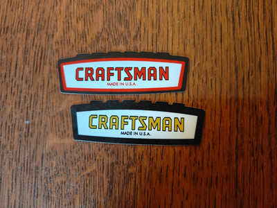 Pair SMALLs Craftsman 60's 70's Logo Crown Style Sears Tool Box Vinyl Sticker