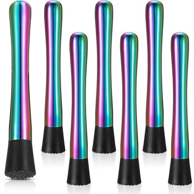 Suclain 6 Pieces Muddler for Cocktails Stainless Steel 8'' Long Cocktail Muddl...