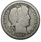 1905-O Barber Quarter Silver Coin