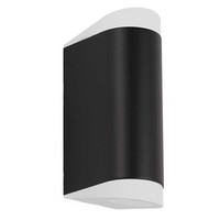 LED AußEnleuchte Wandlampe Lublin Schwarz IP44 2X 5W GU10 800Lm 4000K Up&Down