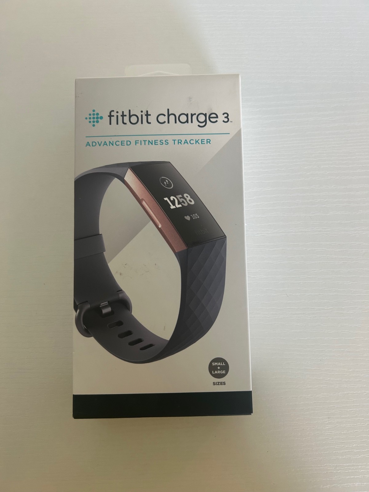 Fitbit Charge Advanced Fitness Tracker – Rose Gold/Black – Small