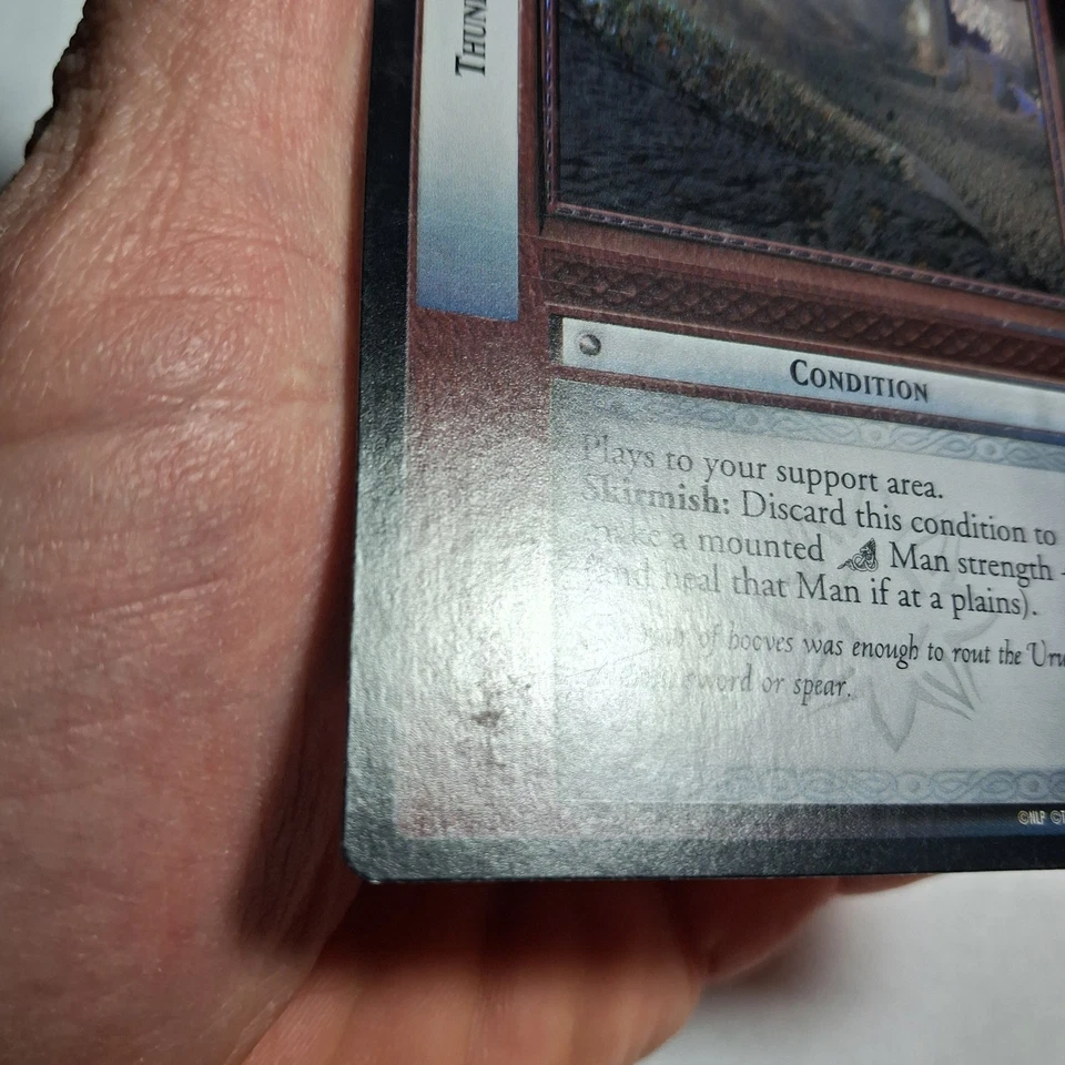 LOTR TCG Battle of Helm's Deep THUNDERING HOST (Alternate Image) 5R128 FOIL MP - Image 4 of 4