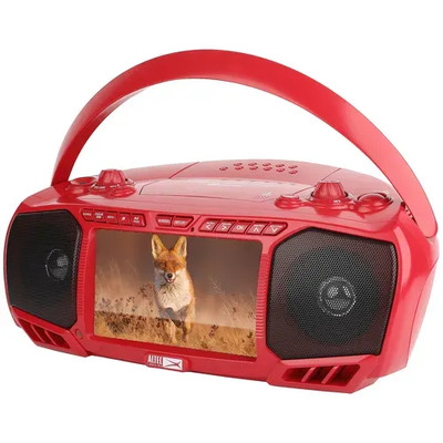 Altec Lansing 7 in. TV Streaming and Bluetooth Boombox, Torch Red