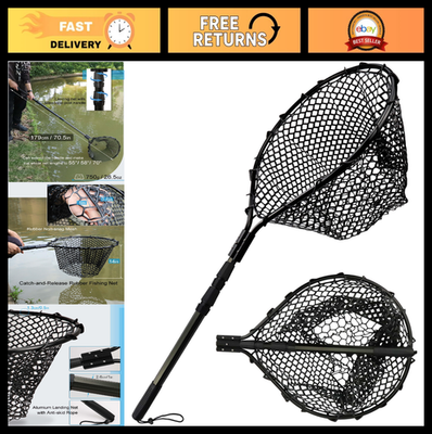 extra long handle fishing net Landing with Magnetic Release FishUSA Flagship Lite Landing Net