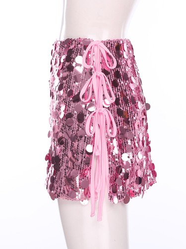 Womens Beachwear Tight Miniskirt Festival Skirt Themed Mesh Side Slit Sparkly - Picture 102 of 155