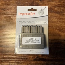 ImpressArt Set 146 - 3mm Lowercase Metal Stamps - Typewriter Style for Crafting