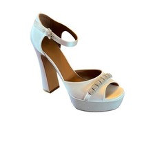 Malone Souliers Yurkia Crystal Platform Block Heesl Open Toe NEW EU 39.5 US 9.5