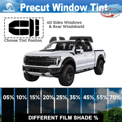 Computerized Custom PreCut 2Ply Window Tint Film Kit For ALL Ford F150 Crew Cab - Image 1 of 4