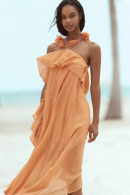 sachin and babi light blue dress Seductress Backless Halter Dress