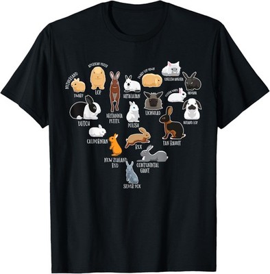 Love Bunnies Funny Rabbit Heart T-Shirt