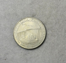 MACAU 20 PATACAS 1974 UNC LARGE SILVER PORTUGAL COIN ( stock# 85)