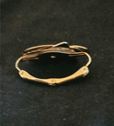Vintage Gold‑Tone Scarf Clip–Mid‑Century Modern Design – Geometric Textured Fini — photo 4