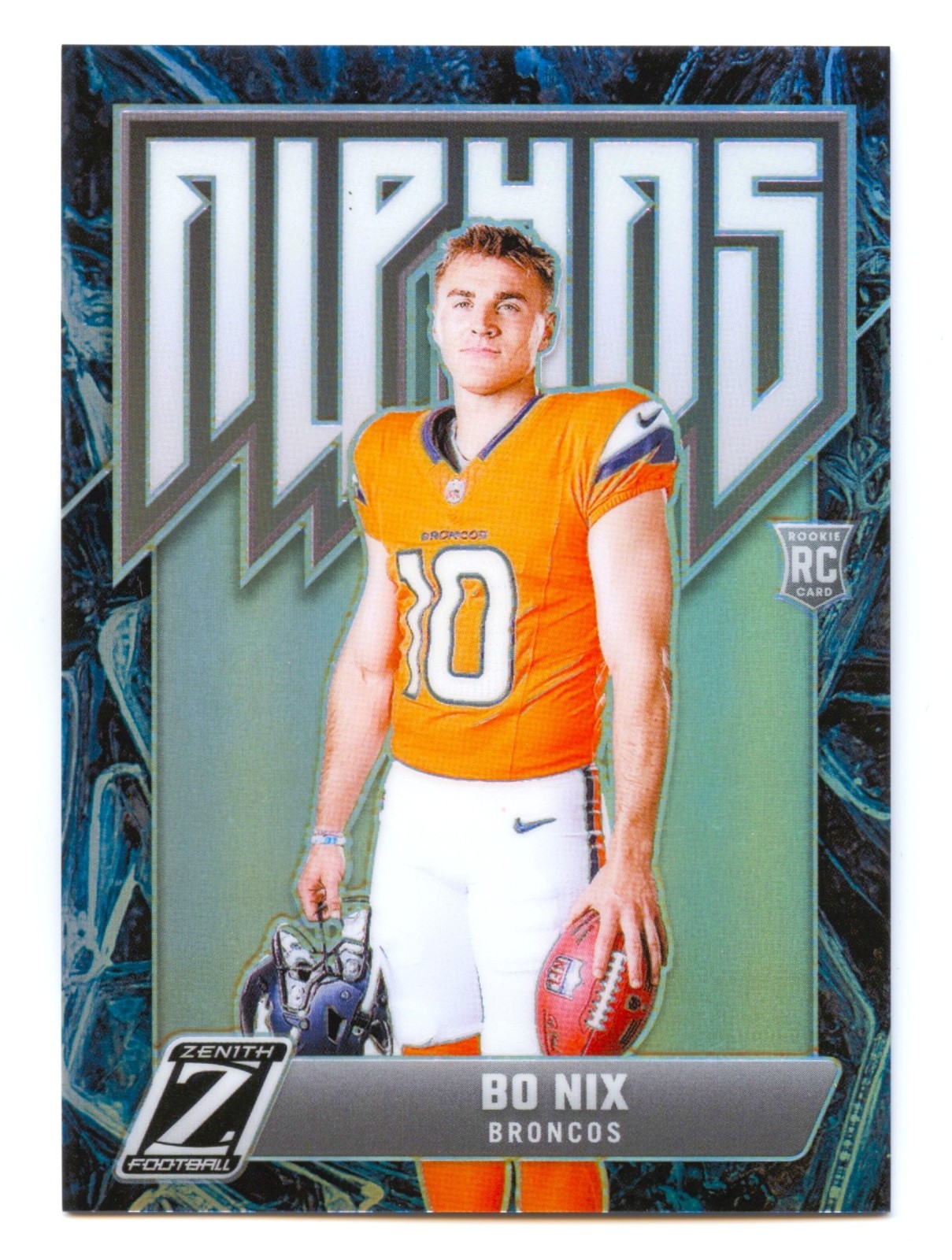 BO NIX 2025 PANINI ZENITH ALPHAS DENVER BRONCOS *CASE-HIT* ROOKIE RC SSP #4