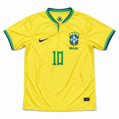 Nike Brasilien Heimtrikot   Neymar Jr. #10, Kurzarm beflockt (Gelb/Grün/Blau)