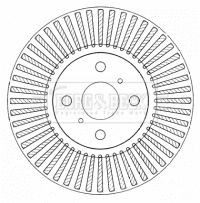 BORG & BECK BBD4560 Brake Disc Front 275mm Outer ⌀ For Toyota Corolla Yaris/Vitz