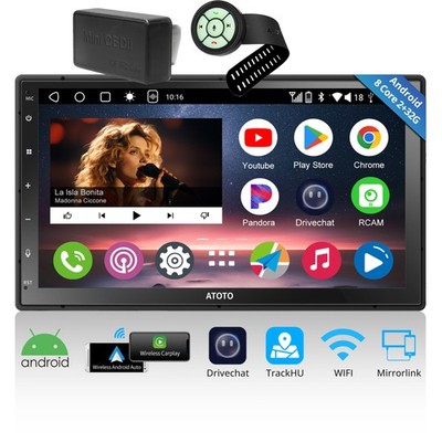 ATOTO A6 QLED 7IN TouchScreen Android Car Stereo GPS Teack &SWC + OBD2 Scanner