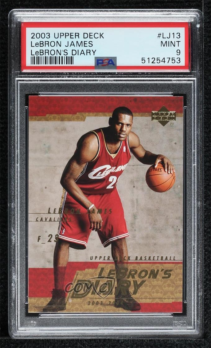 2003-04 Upper Deck Lebron's Diary LeBron James #LJ13 PSA 9 MINT 5ub