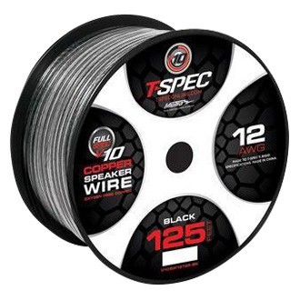 T-Spec V10 Series 12 AWG 2-Way 125' Black/White Stranded GPT Speaker Wire
