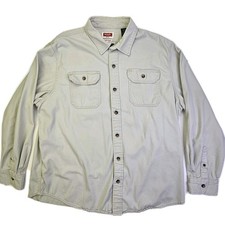 Wrangler Flex for Comfort Mens XL Tan Long Sleeve Button Down Shirt HLB1WWK