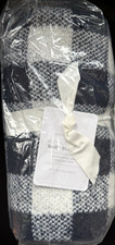 PB KIDS Navy White Buffalo Check Reversible Cozy BABY Blanket: NWT-30" x 40"