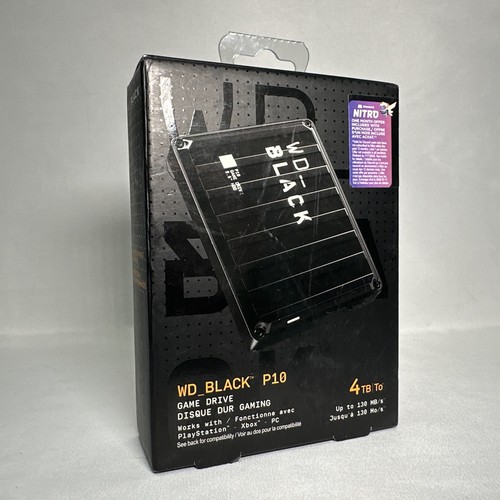 WD_BLACK P10 Game Drive 4TB - Up to 130 MB/s - USB Micro B External HDD - NEW!