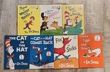 Dr Seuss Hardcover Book Lot of 7 Cat In The Hat Green Eggs And Ham VG Vintage