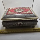 Vintage Blue Bird Confectionery Tin Box Harry Vincent Ltd England – Ornate Red &