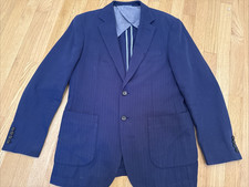 Charles Tyrwhitt Navy Cotton Blazer Sport Coat Herringbone40R Jermyn St