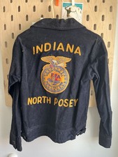 Vtg 1960's FFA Indiana N Posey Future Farmers of America JACKET Work Chore Coat