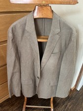 J Crew Ludlow Mens Tan Irish Linen Blazer Baird McNutt Sport Coat Size 44R