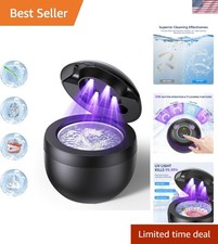 Ultrasonic Retainer Cleaner Machine, 45kHz Dental Cleaning Pod with UV-C Ligh...