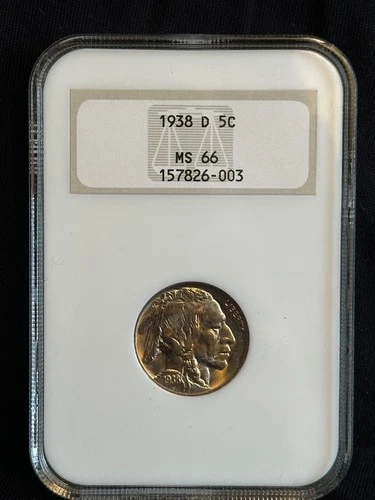 1938-D BUFFALO NICKEL NGC MS 66