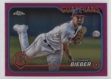2024 Topps Chrome Pink Refractor Shane Bieber #149 2l4